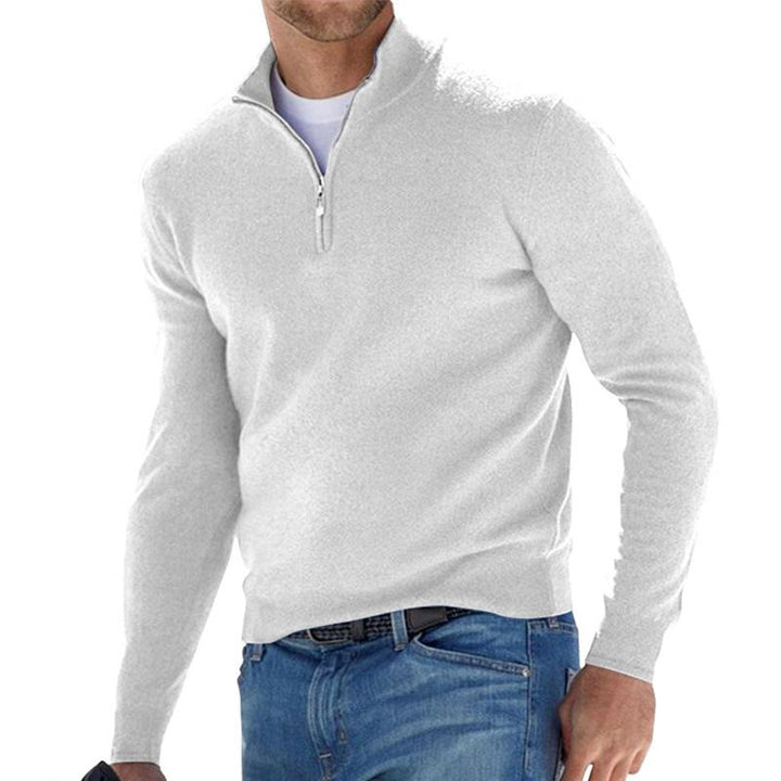 Sweter Męski Z Półzamkiem | Ciepły