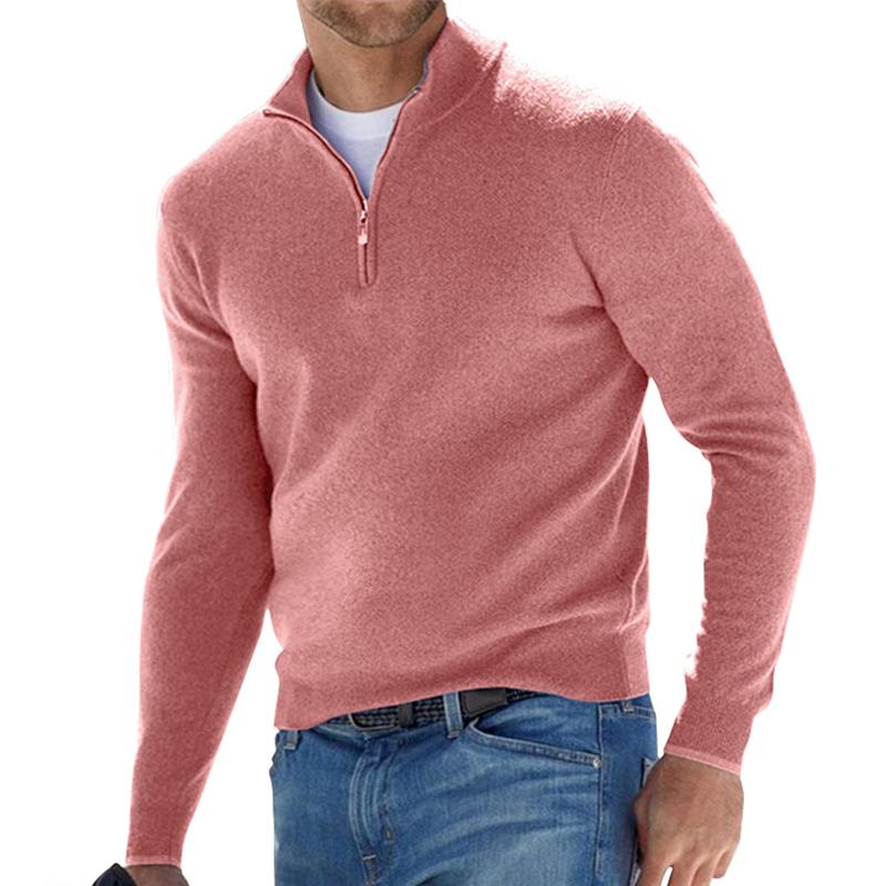 Sweter Męski Z Półzamkiem | Ciepły